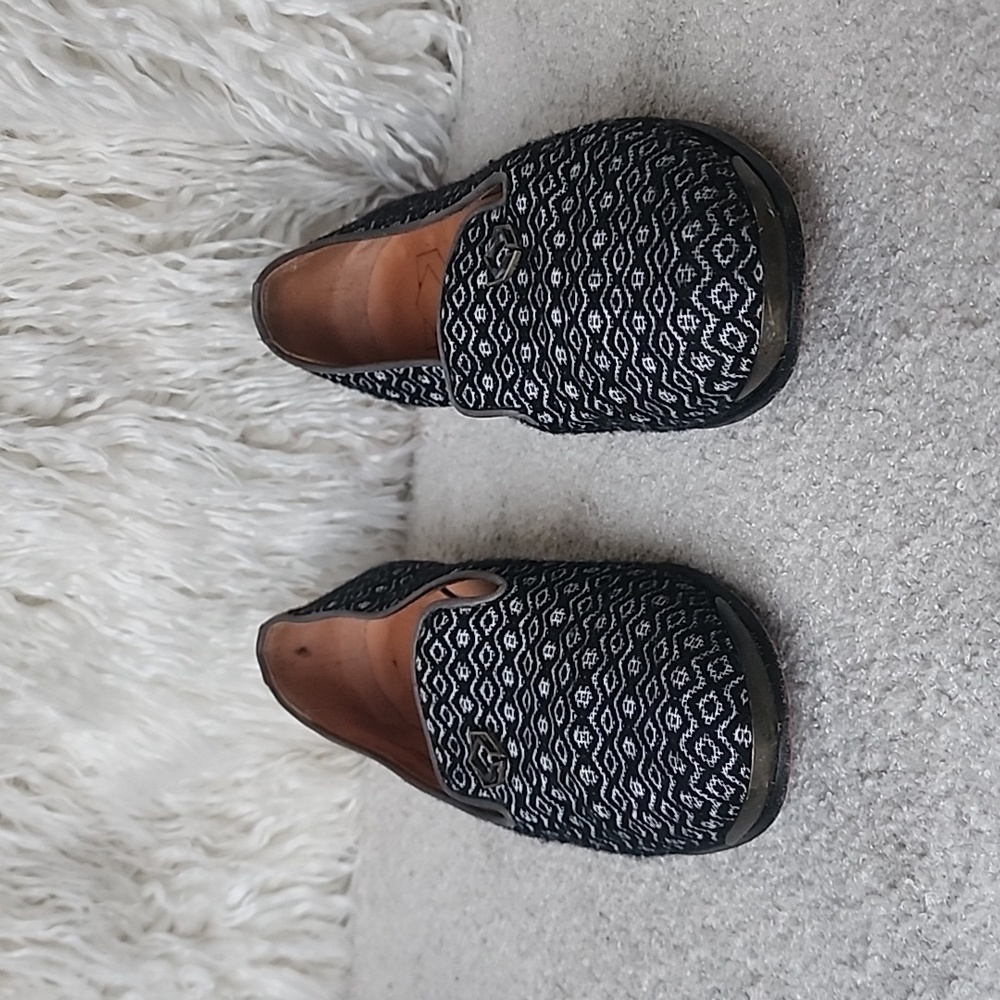 Cobra Society | Black & White Diamond Najet Nubuck Leather-Accent Loafer Size 8